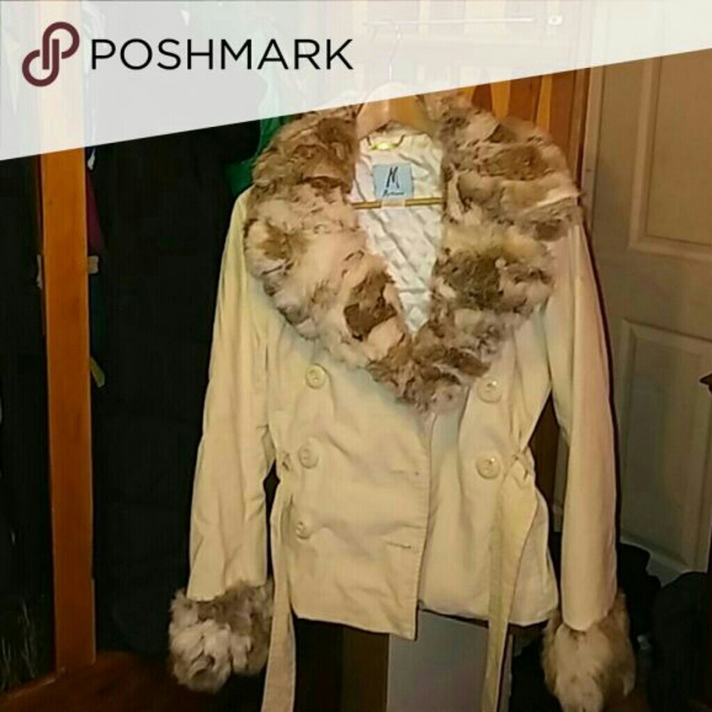 Marciano Italian 🐇 fur coat medium